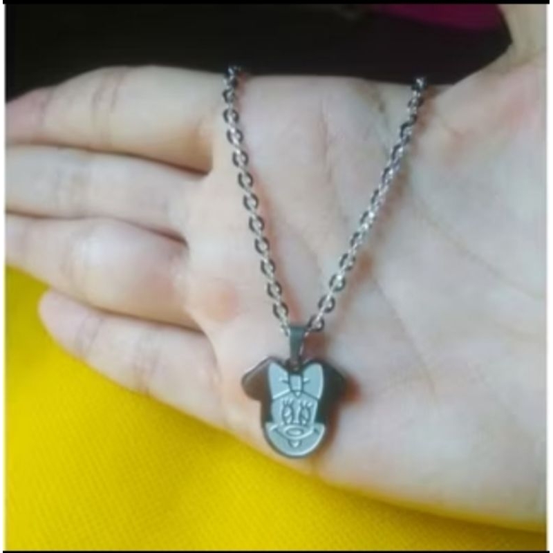 kalung anak titanium silver anti karat