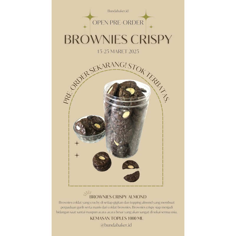 

brownies crispy almond