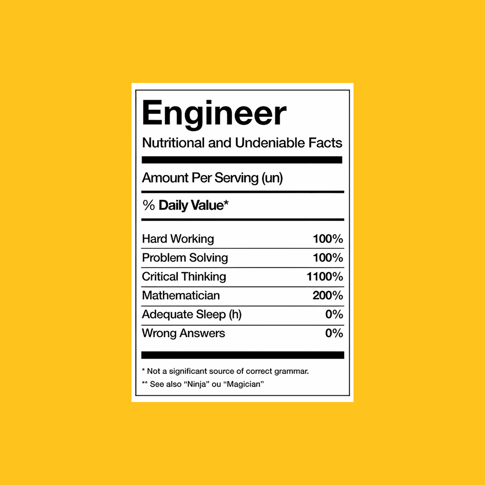 

Enginner Facts - Vinyl Sticker Waterproof