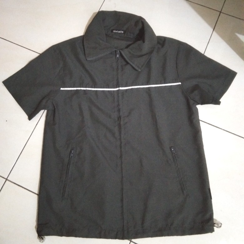 Kemeja baju full resleting pria Details