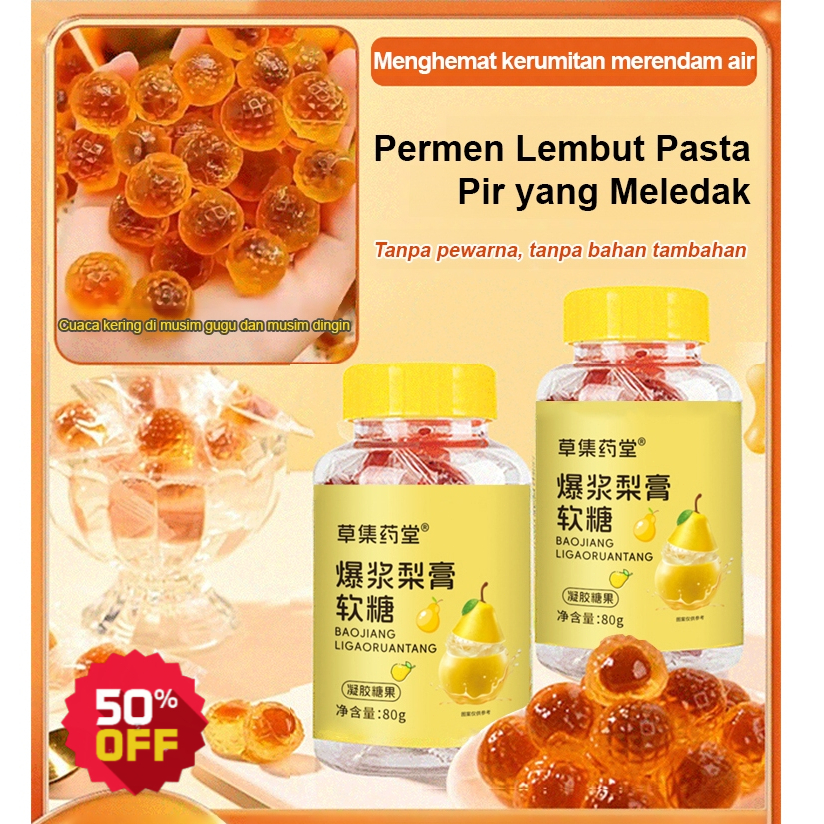 

⚡️(Pengiriman Cepat 24 Jam)⚡️【GRATIS ONGKIR】Crystal Candy/Pir Jeli Lunak Aneka Rasa Gummy Fruit Jelly/Pasta Pir Permen Lunak/Candy Jelly Gummies/Menenangkan tenggorokan Bersihkan paru-paru/Tidak ada pembuatan bir/Pear Throat & Lung Soft Candy/No Brewing