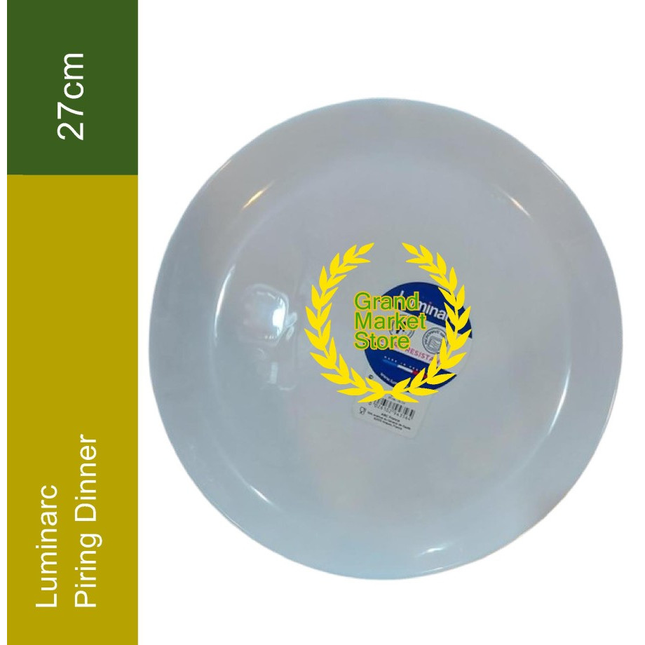 Piring Makan 27cm Luminarc Dinner Plate Diwali White Piring Makan Luminarc 27 cm Piring Putih Bulat 