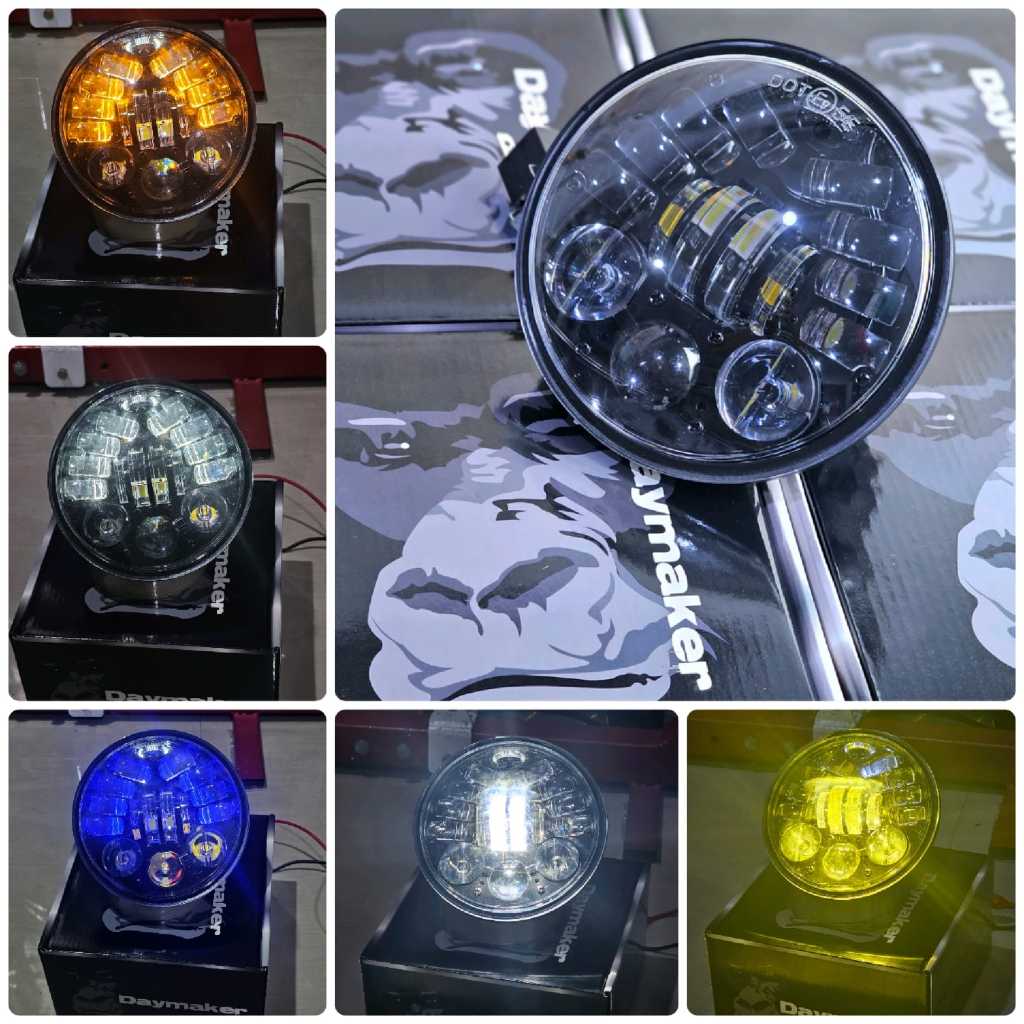 Lampu Depan 5.75 inch Double Senja Biru Kingkong
