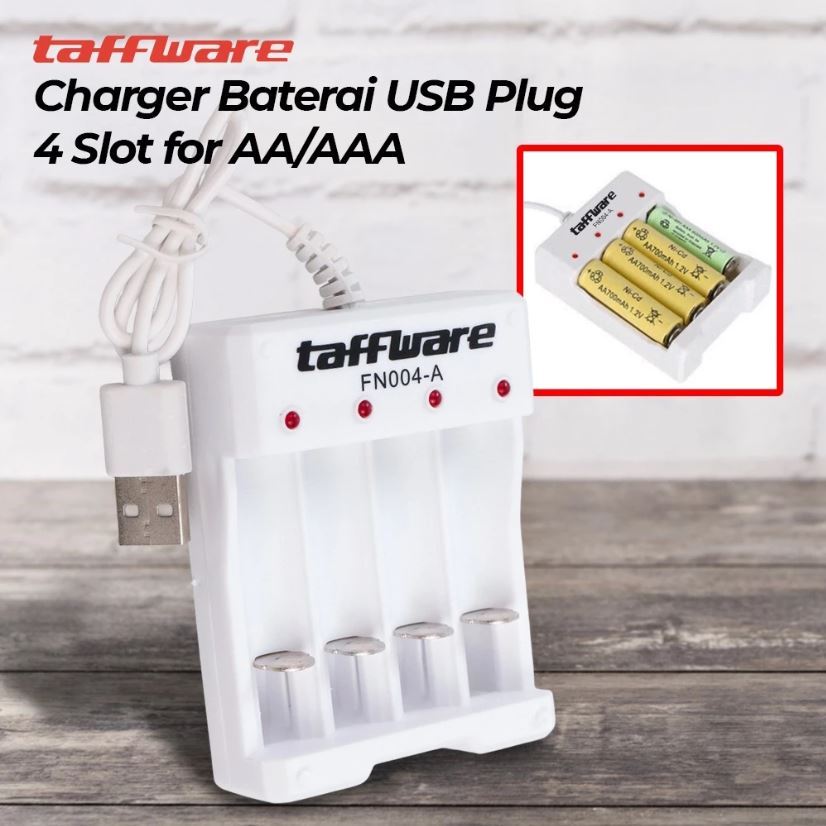 Charger Casan Isi Ulang Battery Baterai AA AAA 3 Slot Kabel Usb khusus baterai charger..untuk abc da
