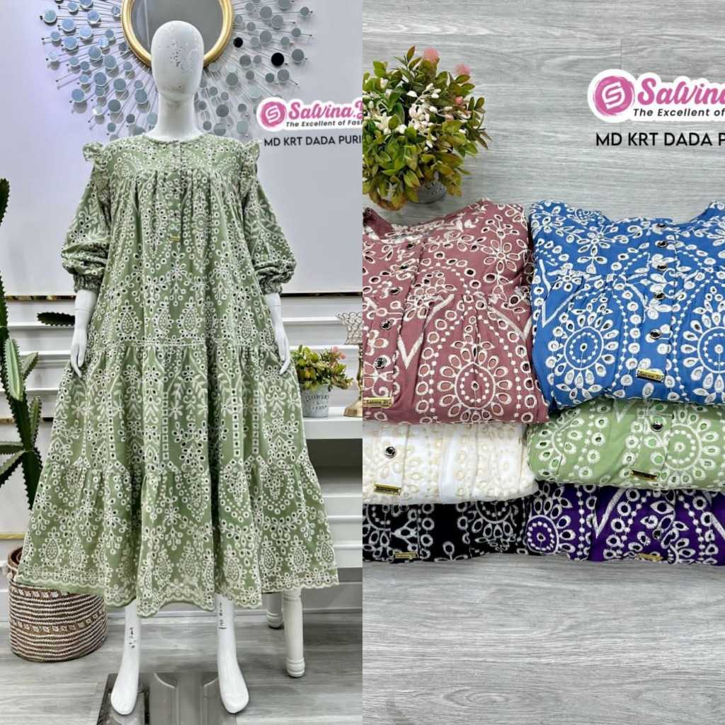 GAMIS SALVINA Ys ORIGINAL / BORDIR Ukuran Jumbo LD 120 - 125