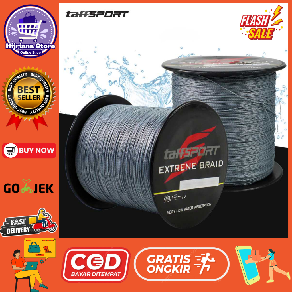 Promo COD Spectra Senar Benang Tali Pancing Extreme Senar PE Super Kuat Braid Line 0.4 300 Meter // 