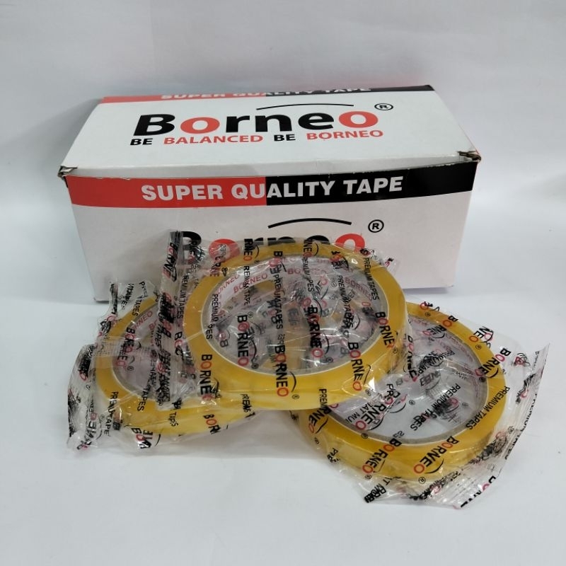 

(1 pcs) Isolasi Borneo 12 mm /Isolasi Bening / Cello Tape Borneo 12 mm x 50 m