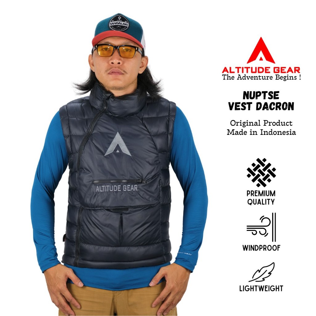 Jaket Rompi Pria Puffer Gelembung Parasut Hangat Bodyvest Altitude Gear Nuptse