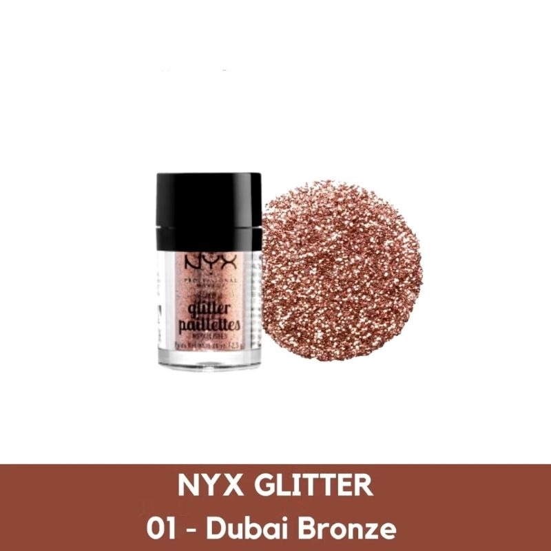 NYX glitter dubai bronze 01 MGLI