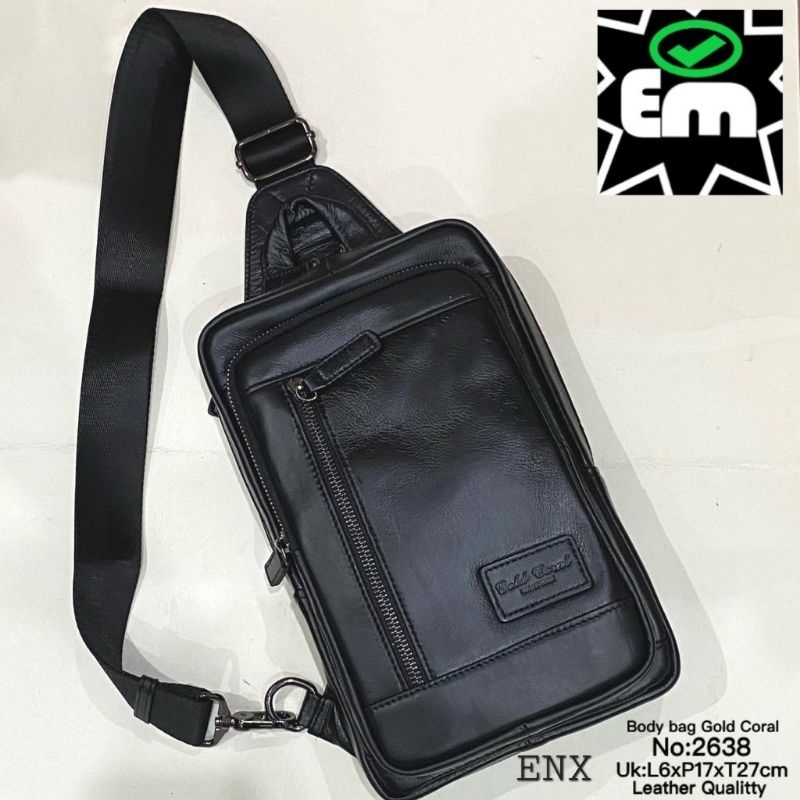 Tas Selempang BODYBAG Kulit  GOLD CORAL 2638,2639