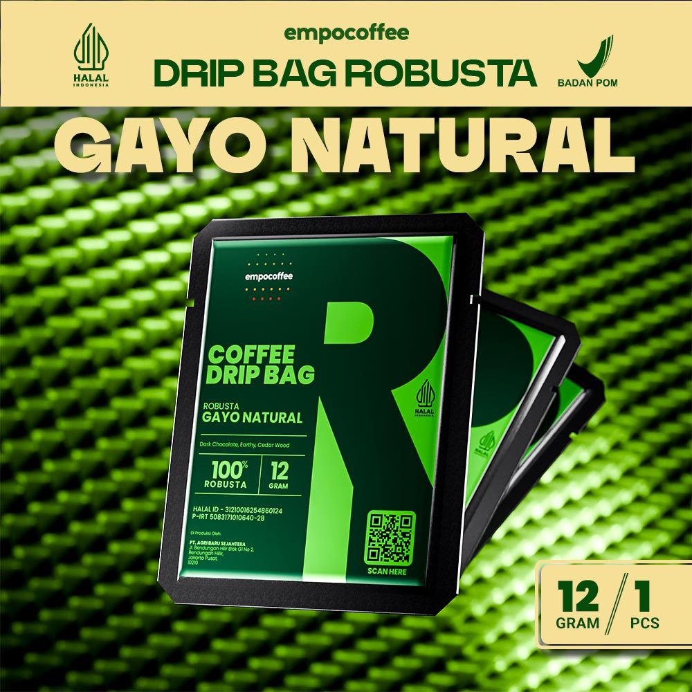 

Drip Bag Coffee Robusta Aceh Gayo Minuman Kopi Instan 12 gr Tanpa Gula - Robusta Gayo