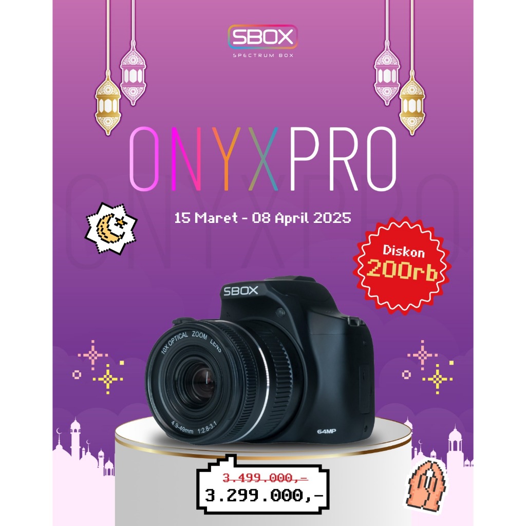 SBOX Camera Prosumer DC 3000 Onyx Pro 64 Megapixel 10x Optical Zoom 4K Video