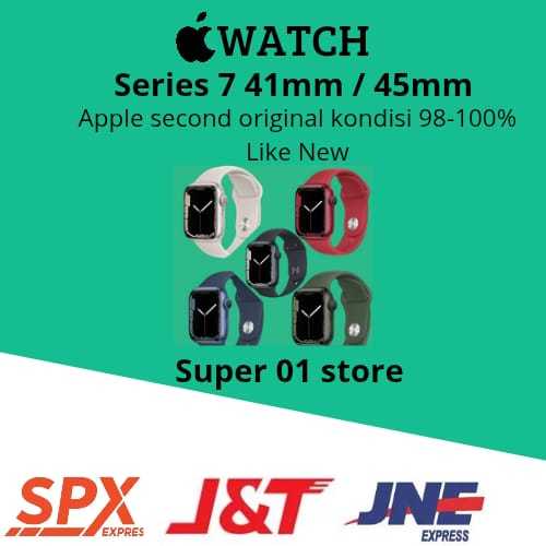 Apple Watch / iwatch Seri 7 8 9 / SE gen 2 / 41MM 45MM / 40MM 44MM / Second Original 100% Fullset ex
