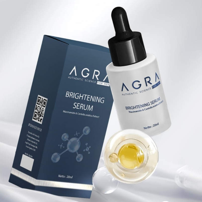 AGRA Brightening Serum 2pcs | Serum Wajah Pria Mencerahkan Kulit