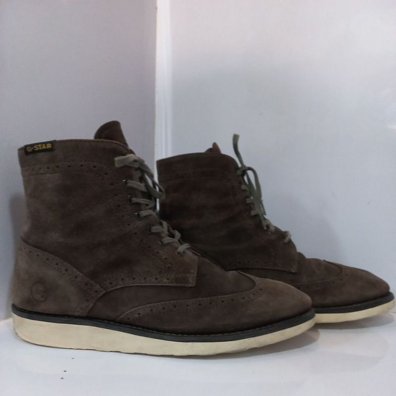 sepatu Wingtip Classik boots G star raw original sz.43 ganteng