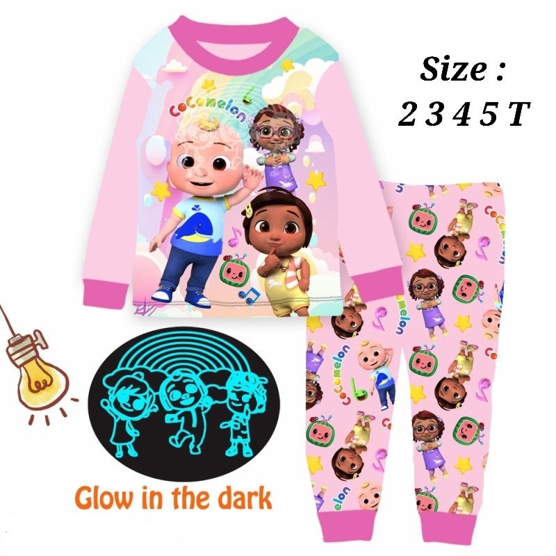 PIYAMA CUDDLE ME COCOMELON PINK BAJU TIDUR ANAK BAYI