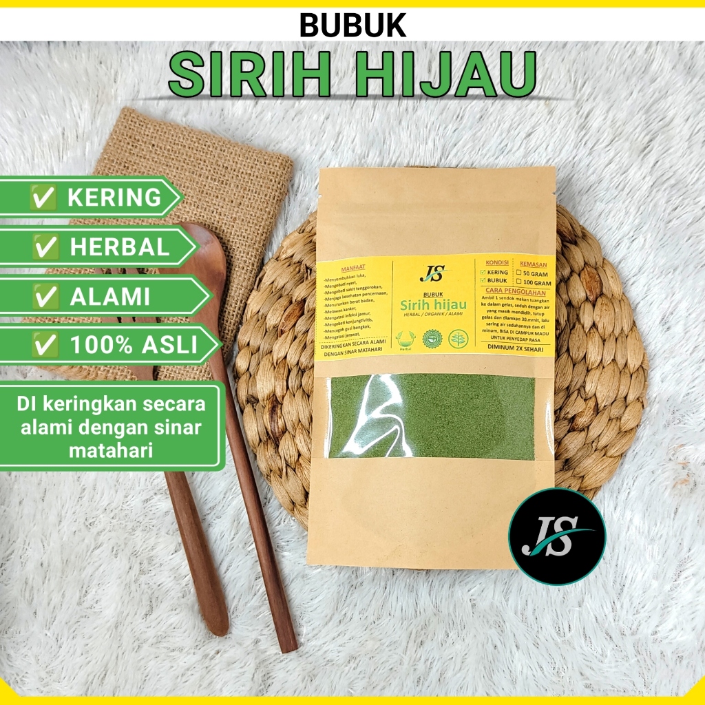 

Daun Sirih Hijau Bubuk (50/100 GRAM) Serbuk Daun Sirih Murni