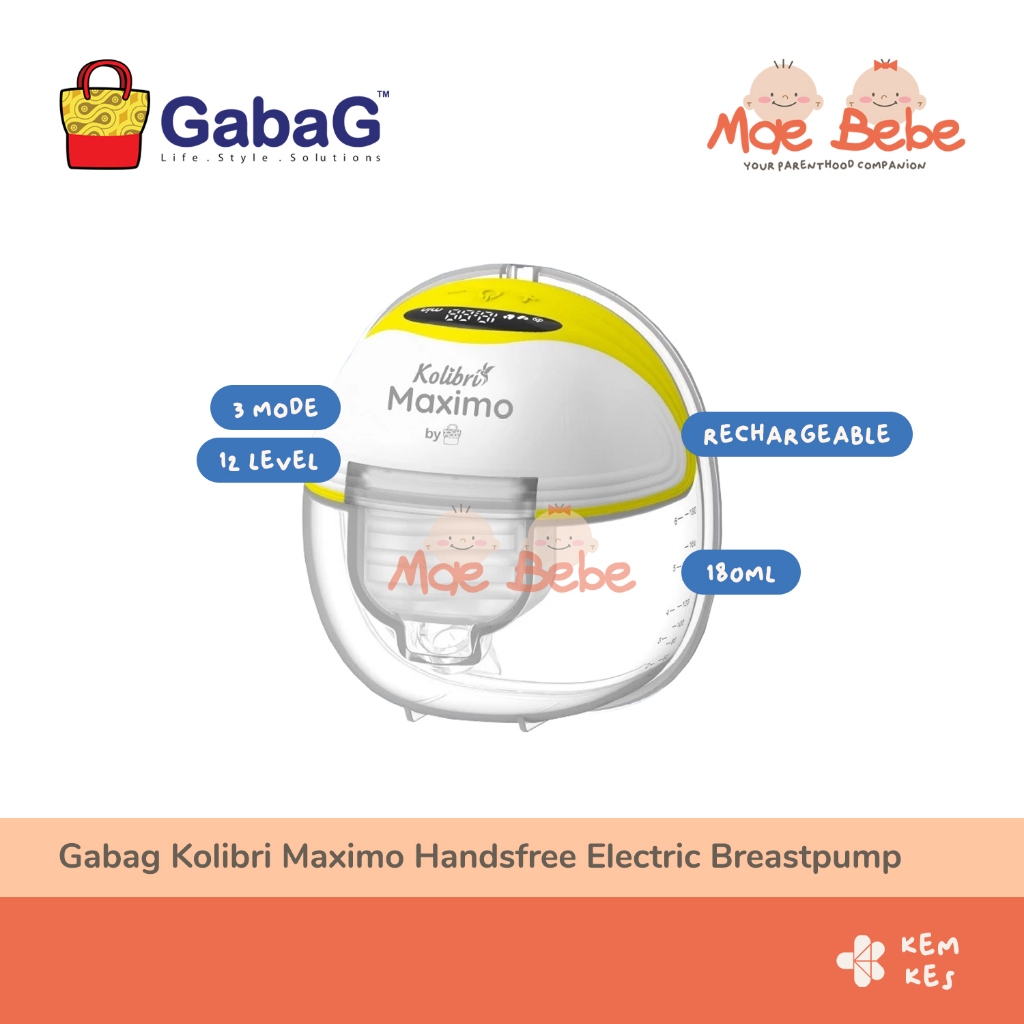Gabag Kolibri Maximo Handsfree Electric Breastpump Pompa ASI Single