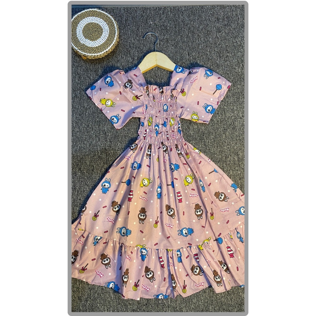 Daster dress fuji anak perempuan set dress remaja kekinian terbaru 2025