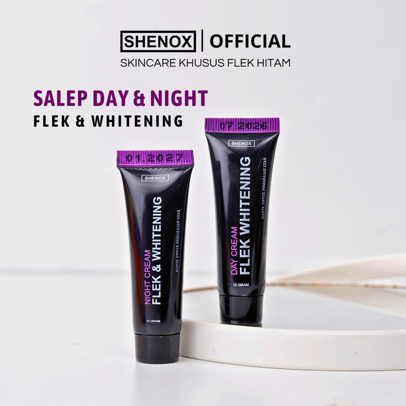 Shenox Skincare Flek Hitam Salep Day Flek & Salep Night Flek Whitening Resmi BPOM | Paket Salep Dark
