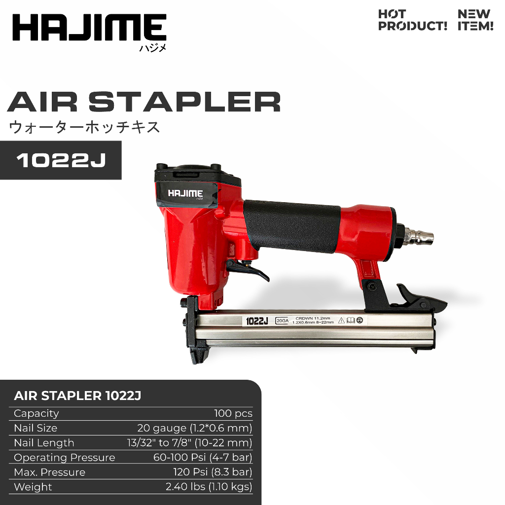 

DANIPERSIK123 - HAJIME F30 1022J MESIN STAPLES ANGIN KOMPRESOR PAKU TEMBAK