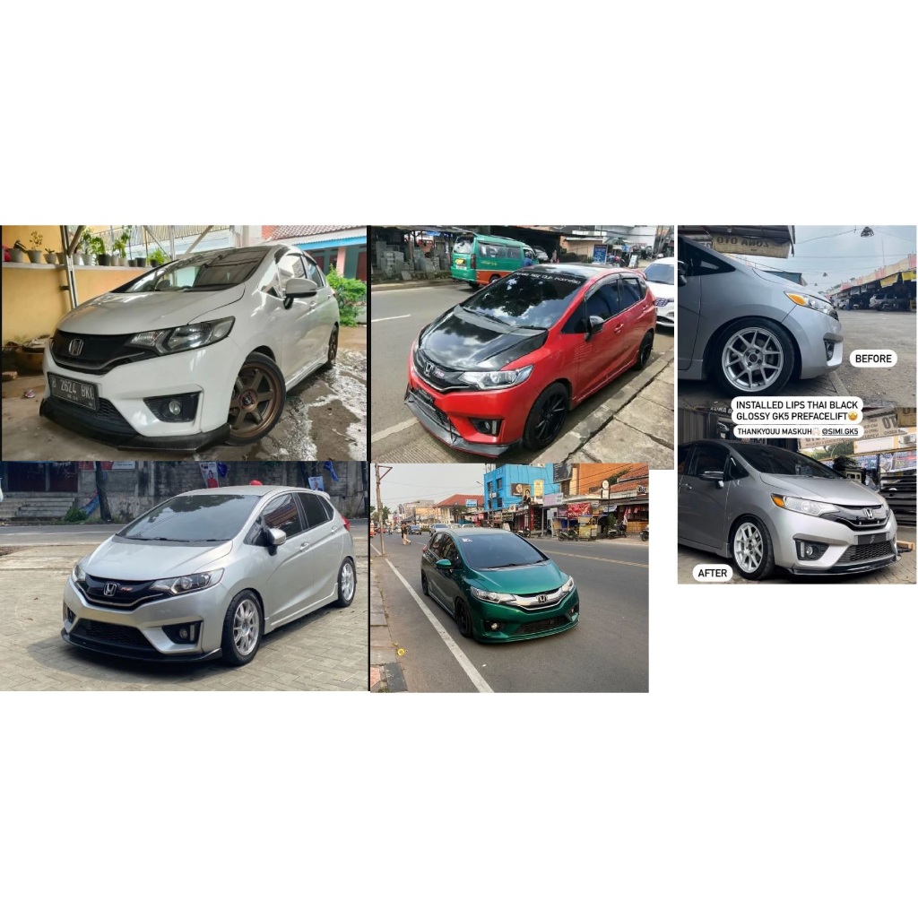 lips bumper mobil jazz gk5 20014-2017