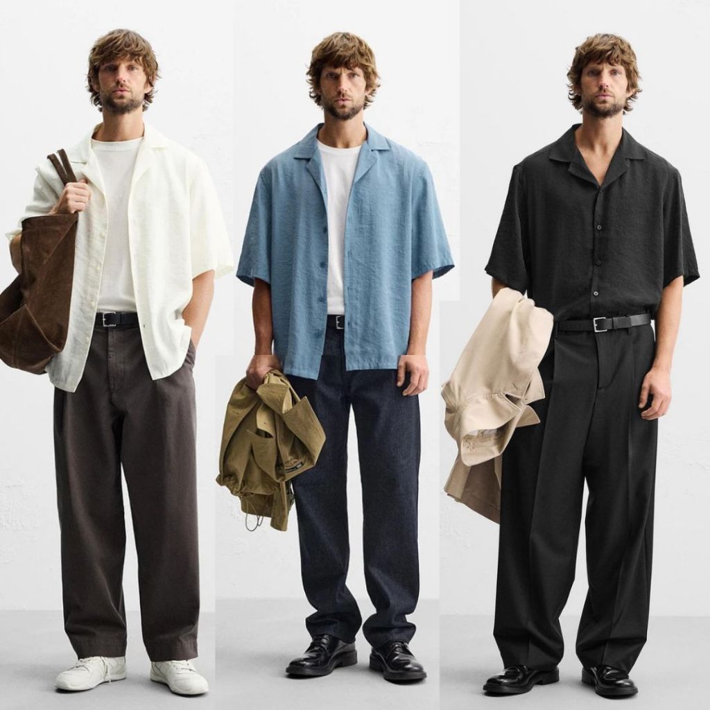 ZR Relaxed Soft Linen & Shanghai Men Shirt - Kemeja Pria Lengan Pendek