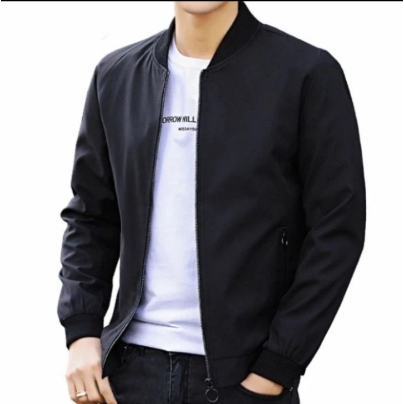 Jaket bomber pria/ Jaket bomber pria polos/ Jaket bomber kasual pria