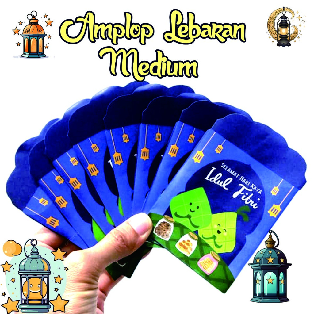 

8 pcs AMPLOP LEBARAN MEDIUM siap pakai