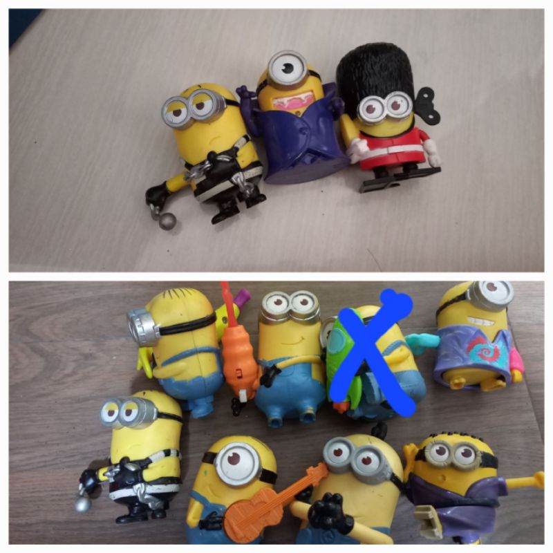 happy meal minion mcd satuan action figure preloved second loose
