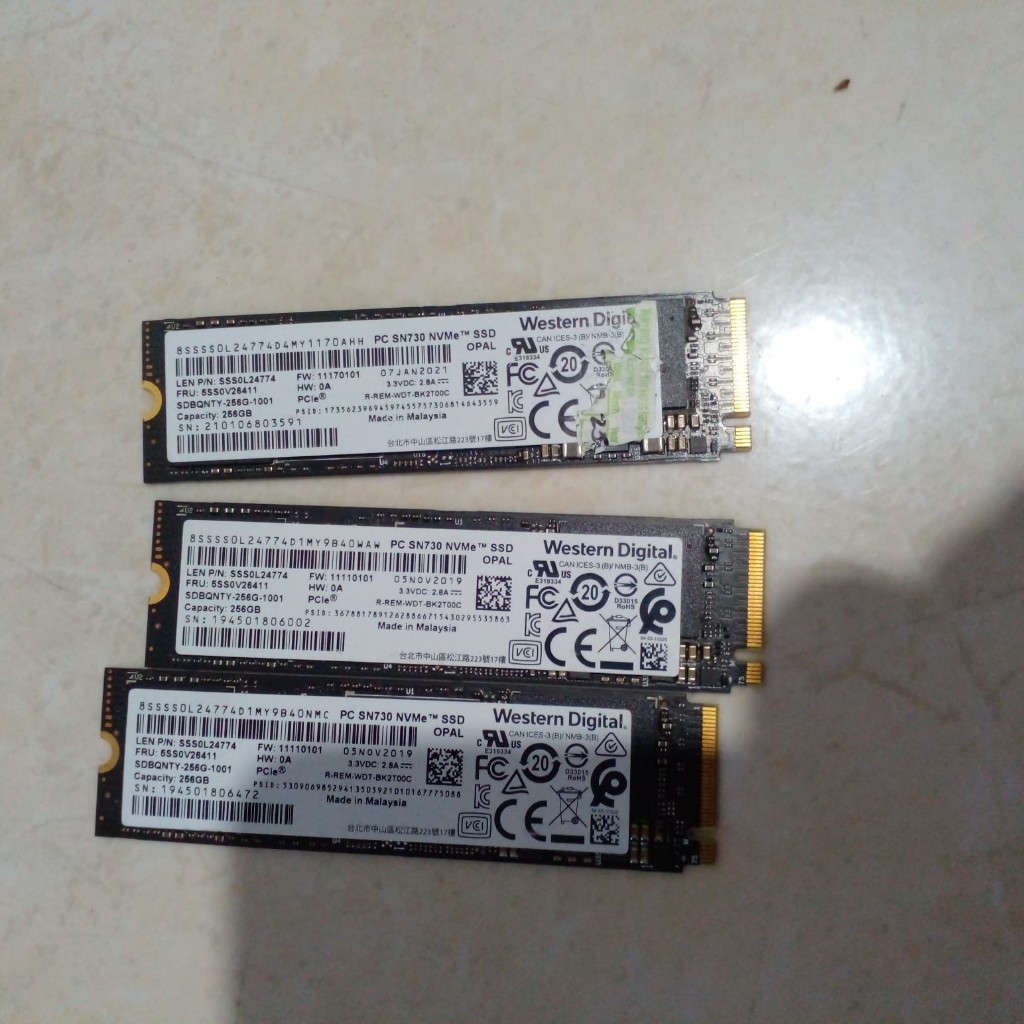 SSD 256 GB NVME-Preloved