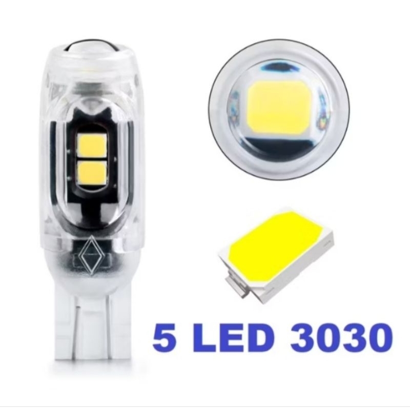 Lampu Led Mundur Senja Sein T10 5 SMD 3030 Titik Mata Sein Mobil Motor