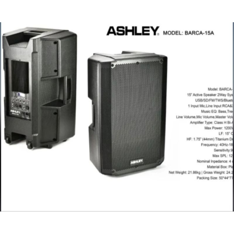 Speaker aktif Ashley Barca 15A Original 15 inch ASHLEY BARCA-15A
