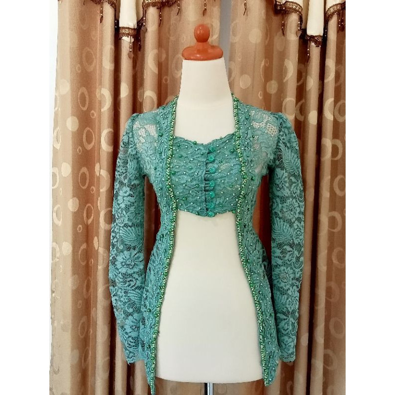 Kebaya Kutubaru hijau wardah ukuran M