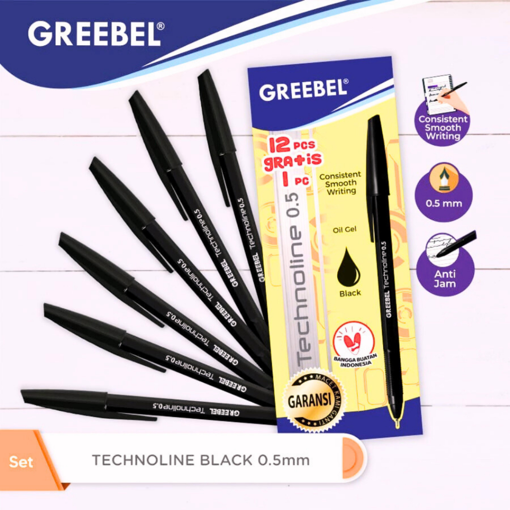 

Pulpen Greebel Technoline 0.5mm Isi (24 Pcs)