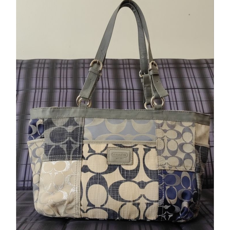 Authentic Coach Patchwork Denim Tote Bag