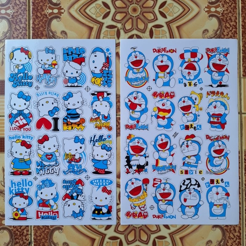 

STIKER DORAEMON DAN HELLO KITTY PER LEMBAR