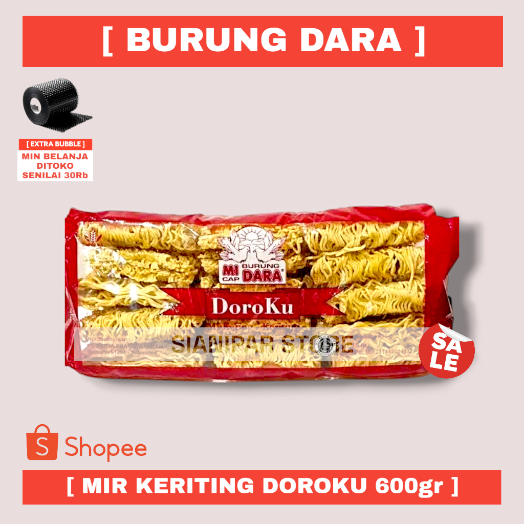 

BURUNG DARA MIE KERING KERITING DOROKU PCK 600g