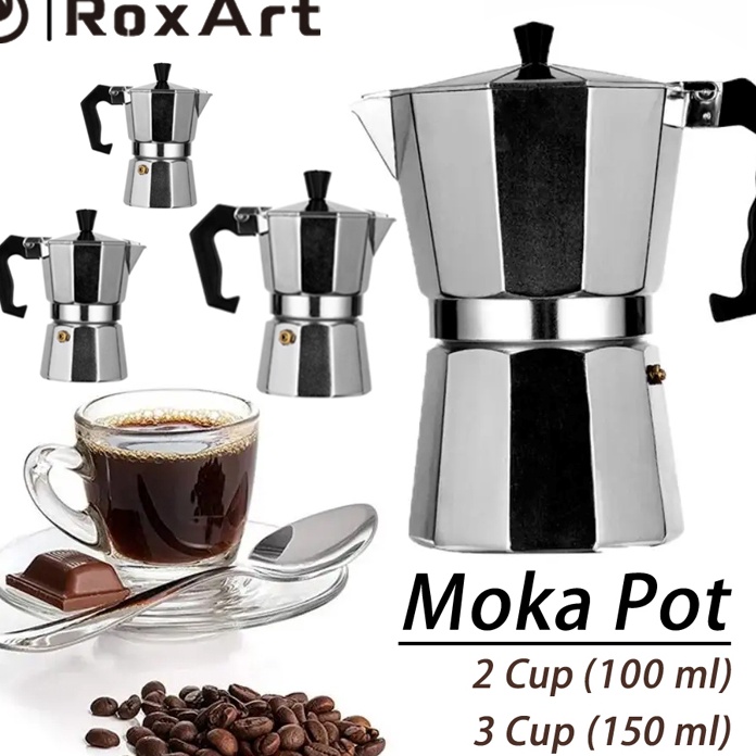 FG2 RoxArt Mokapot Coffee 236 Cups  Mokapot Kopi  Mokapot Maker  Pembuat Kopi Espresso