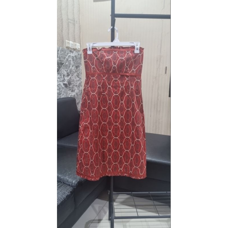 Dress Kemben / Dress Kemben Press Body / Mini Dress Kemben / Tube Dress Merah