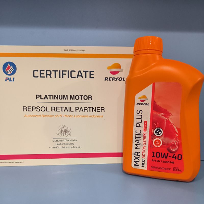 OLI REPSOL MXR MATIC PLUS 08L 10W-40 OLI MATIC SEMI SYNTHETIC ORIGINAL REPSOL