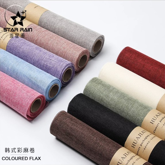 

SINOWRAP Kain Jute Roll 5 YARD / Goni Flower Wrapping Paper / Kertas Buket Bunga Burlap Florist