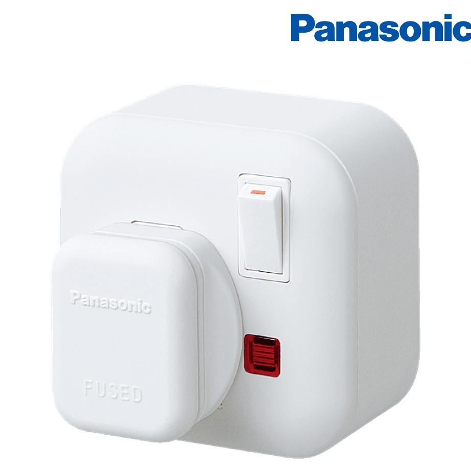 Termurah STOP STOP SOCKET AC PANASONIC dengan Lampu indikator Switch Saklar On  off 1 SET KOMPLIT  S