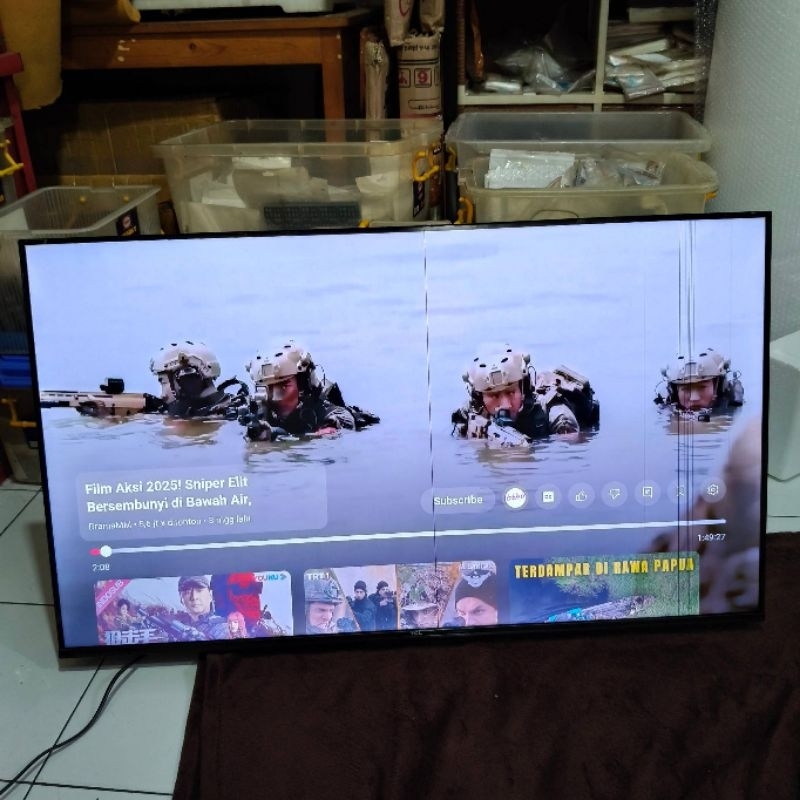 Panel Led TV TCL 43 inch 43A28 + Casing + Dus Minus Garis
