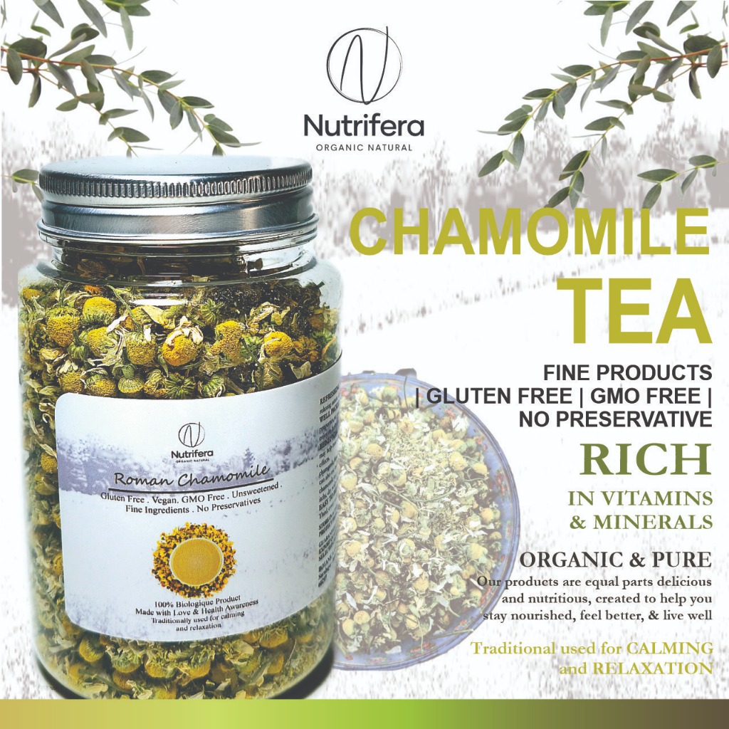 

NUTRIFERA Chamomile Tea Import / Teh Chamomile / Teh Insomnia Teh / Bunga Kamomil 250 gr - 1 Kg
