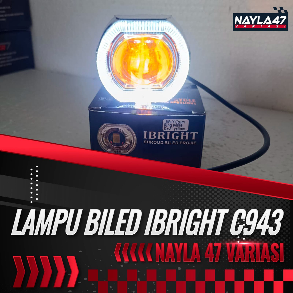 Lampu Biled IBRIGHT C943 Projie Mini 2.5 Inch: Silver Black Series