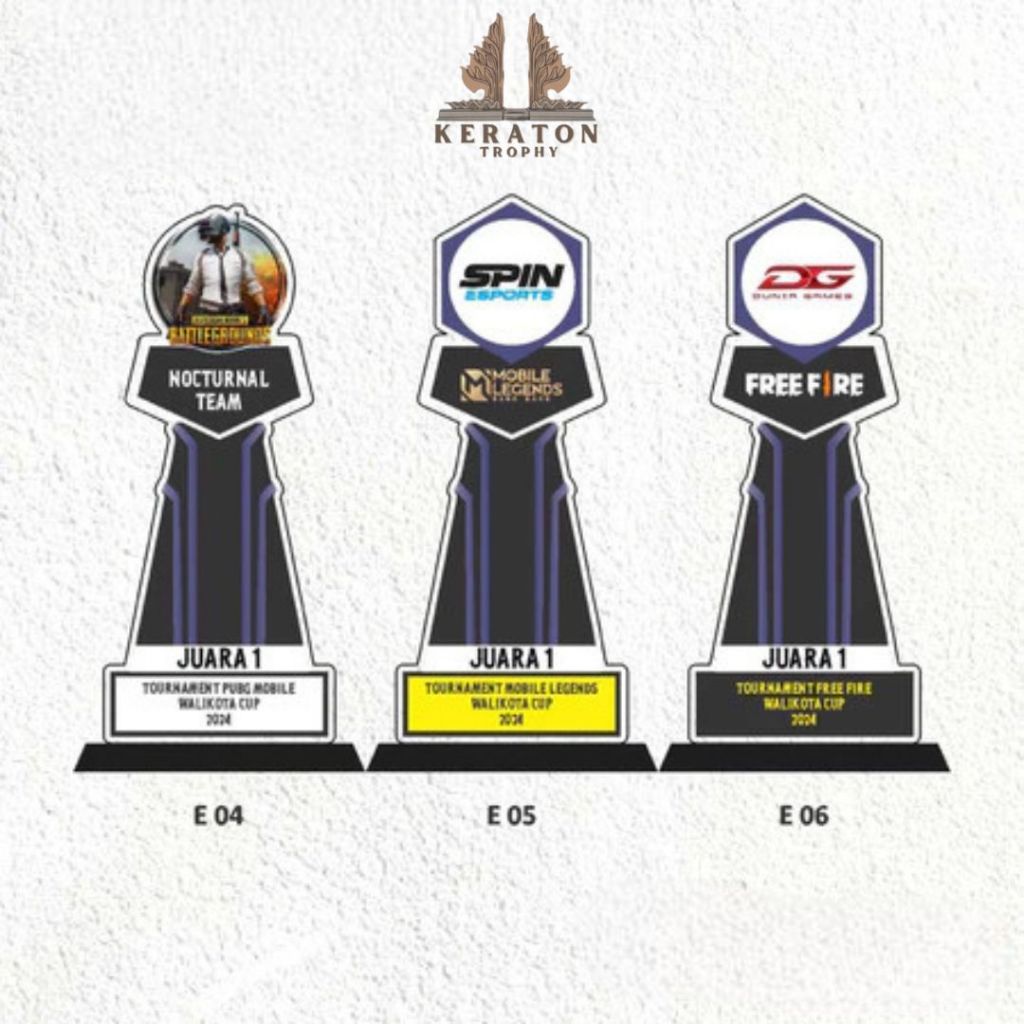 Plakat E Sport Piala E sport Akrilik Piala Pubg Piala Mobile Legend Piala Free Fire Akrilik