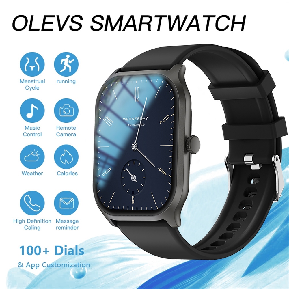 TERLARIS OLEVS Jam Tangan Pria Wanita Original Anti Air Smartwatch Multifungsi Digital Watch