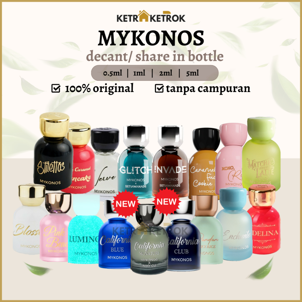 DECANT SHARE Parum Perfume Mykonos California Club Blue Ade Setiawan Invade Glitch Luminos Pandan St
