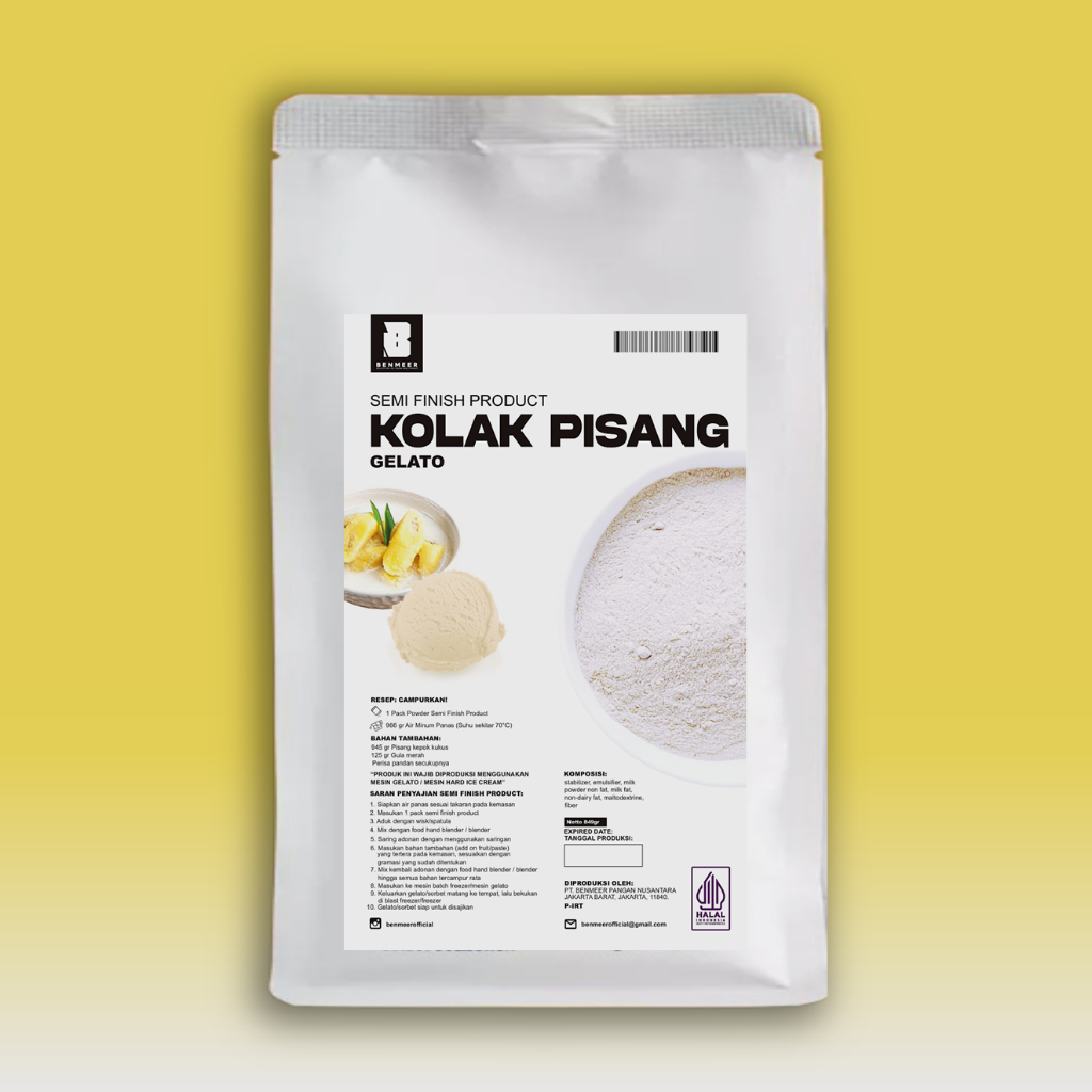 

BENMEER GELATO Semi Finish Product (Custom) Kolak Pisang - Batch 2,7kg